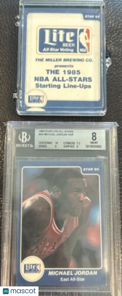 1985 Star Lite All-Stars Michael Jordan BGS 8 #4 With COMPLETE SET