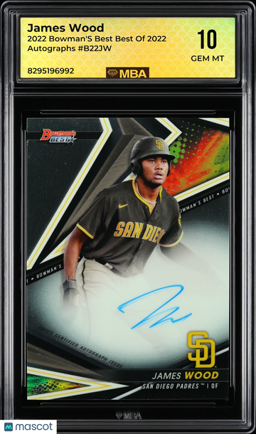2022 Bowman's Best Best of 2022 Autographs James Wood #B22JW MBA 10