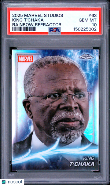 2025 Topps Marvel Studios Chrome King T'chaka #63 PSA 10