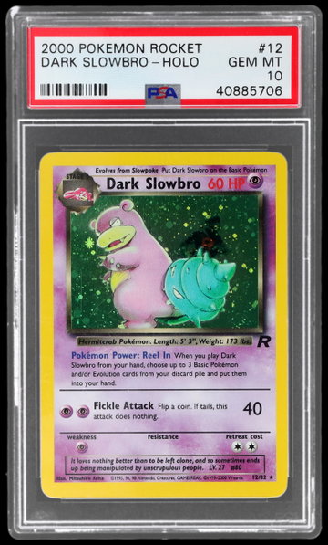 2000 Pokemon Team Rocket Dark Slowbro Holo PSA 10