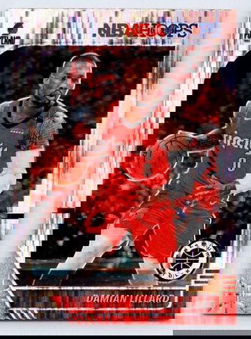 2019 20 Panini Hoops Premium Stock DAMIAN LILLARD #157 Flash Parallel