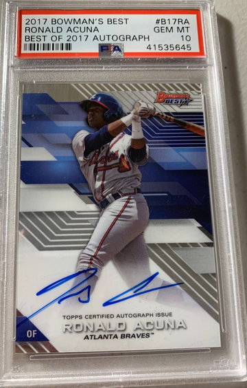 2017 Bowmans Best Ronald Acuna Auto PSA 10
