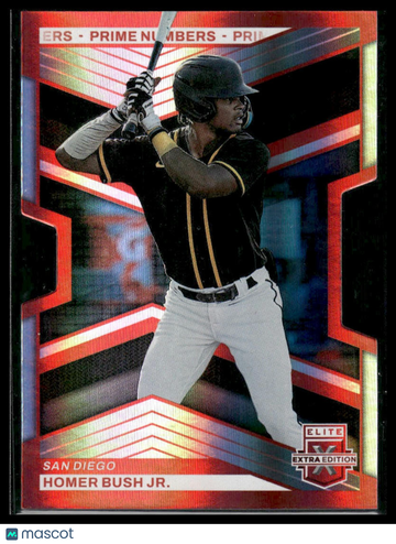 2023 Panini Elite Extra Edition Homer Bush Jr. #122 Prime Numbers A Die Cut SN