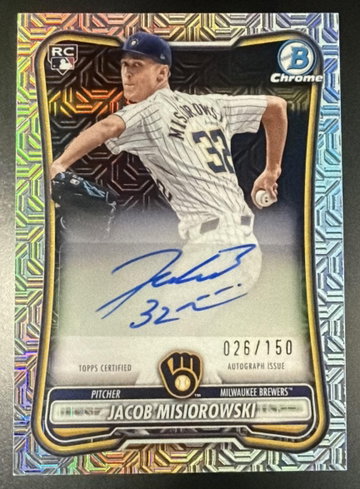 2026 Bowman Chrome Jacob Misiorowski Rookie RC Mojo Refractor Auto /150
