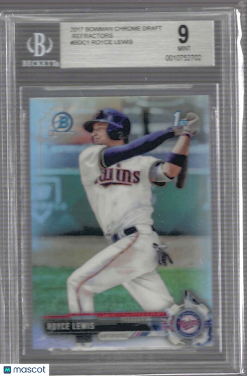 2017 Bowman Chrome Draft Refractors Royce Lewis #BDC1 BGS 9