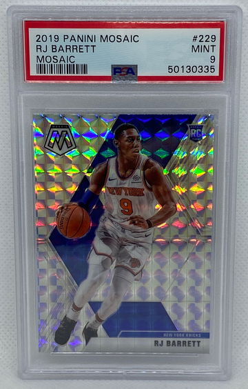 RJ Barrett 2019-20 Mosaic Basketball Silver Mosaic Prizm Rookie Card PSA 9