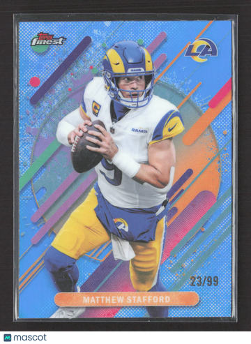 2025 Topps Finest Matthew Stafford #240 Blue Refractor /99