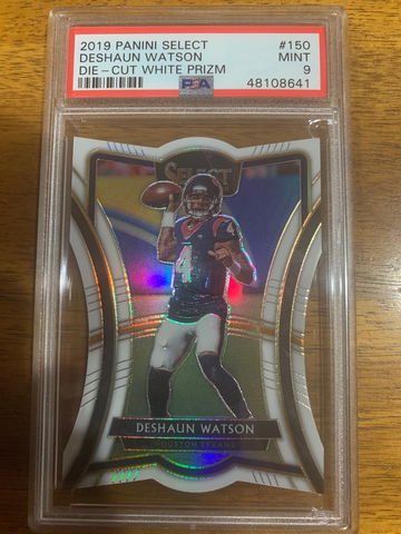 Deshaun Watson Select die cut white Prizm Psa 9 Houston Texans mint #150