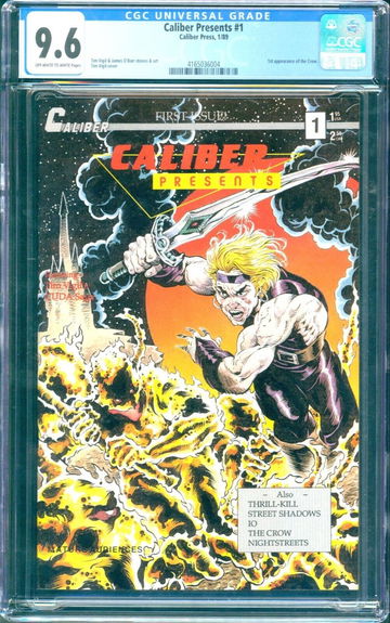 Caliber Presents #1 (1989) CGC 9.6 -- O/w to white pages; 1st The Crow app.