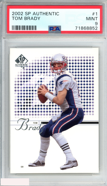 2002 SP AUTHENTIC TOM BRADY #1 NEW ENGLAND PATRIOTS PSA 9 MINT