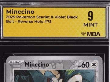 2025 Pokemon Scarlet & Violet Black Bolt Minccino Reverse Holo MBA 9 #75