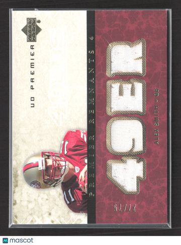 2007 Upper Deck Premier Remnants 4 Alex Smith #PR4-AS Game-Used Memorabilia