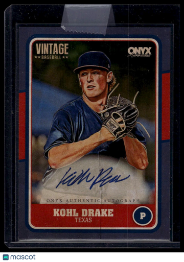 2025 Onyx Vintage Kohl Drake #VADRKO Autographs Blue Bordered SN AU