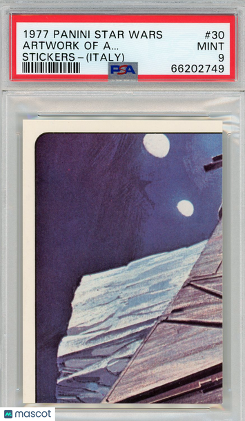 1977 Panini Stickers Star Wars (Italy) Artwork Of A.. . #30 PSA 9