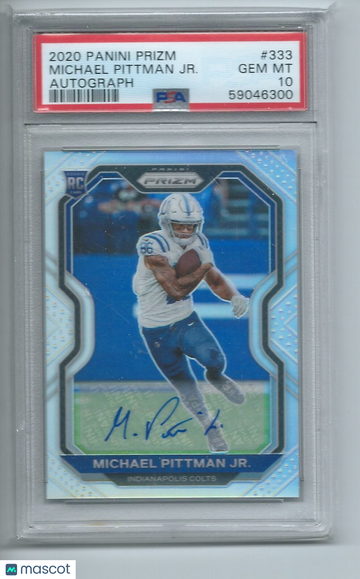 2020 Panini Prizm Michael Pittman JR. #333 Autograph PSA 10