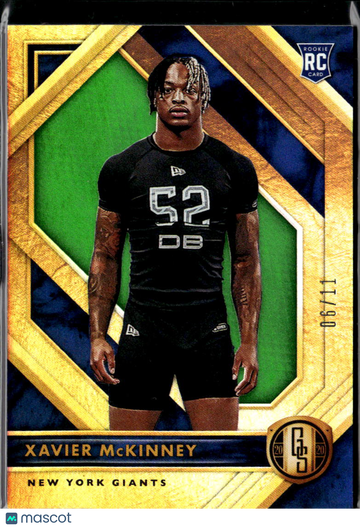 Xavier McKinney 2020 Panini Gold Standard RC /11 New York Giants