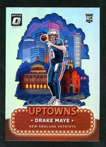 2023 Panini Donruss Optic 4 Drake Maye Uptowns Prizm Rookie VG New England Patriots