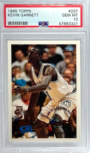 1995 Topps Kevin Garnett Topps Gem MT PSA 10