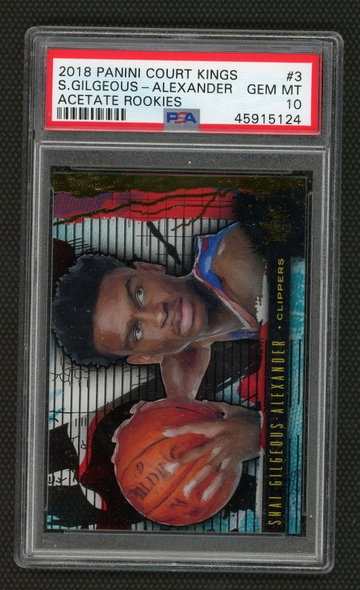 Shai Gilgeous Alexander 2018 Panini Court Kings Acetate Rookies PSA 10