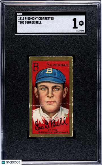 1911 Piedmont Cigarettes (T205) George Bell SGC 1