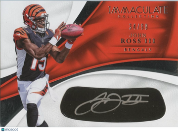 John Ross 2017 Rookie Auto Panini Authentic Cincinnati Bengals