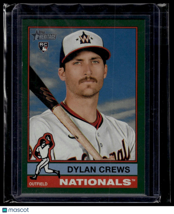 2025 Topps Heritage Dylan Crews #247 Dark Green Border RC