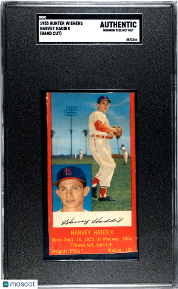 1955 Hunter Wieners Harvey Haddix SGC A