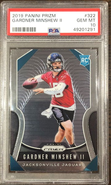2019 Panini Prizm #322 Gardner Minshew RC Rookie PSA 10 Gem Mint Jags