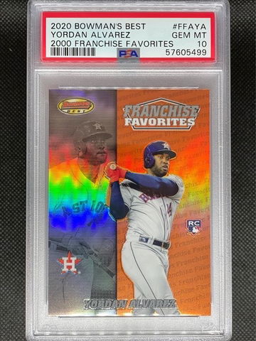 PSA 10 2020 Bowman’s Best Yordan Alvarez 2000 Franchise Favorites #FFAYA RC Low Pop