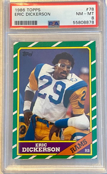 1986 Topps Eric Dickerson PSA 8 NM-MT