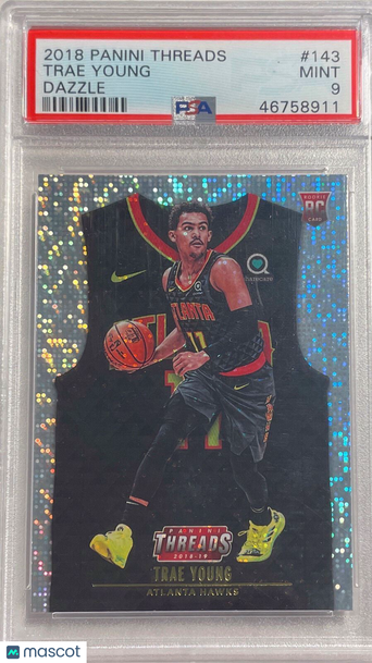 2018 Panini Threads Trae Young #143 Dazzle PSA 9