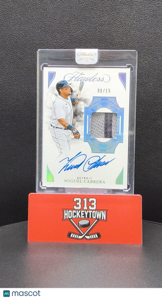 2025 Panini Flawless Miguel Cabrera #PPV-MC 09/15 Prime Patch Autograph