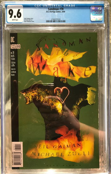 Sandman #70 (1995) CGC 9.6 -- White pages; Dave McKean cover; Neil Gaiman