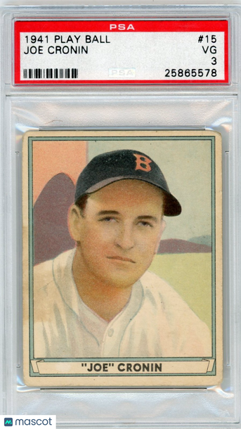1941 Play Ball Joe Cronin #15 PSA 3