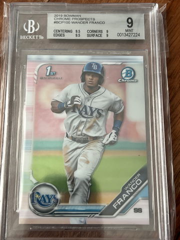 2019 Bowman Chrome Wander Franco 1st Bowman BGS 9 MINT