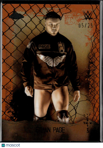 2025 Topps Chrome WWE Astro Knights Ethan Page #AOK-2 Orange Refractor /25