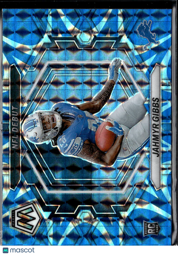 Jahmyr Gibbs 2023 Panini Mosaic NFL Debut RC Blue Genesis Detroit Lions