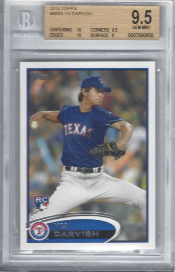 2012 Topps Yu Darvish BGS 9.5 Gem Mint