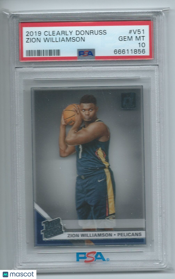 2019 Panini Clearly Donruss Zion Williamson #V51 PSA 10