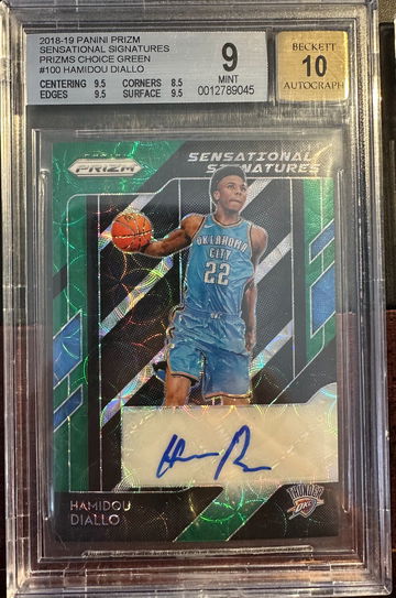 2018-19 Panini Prizm Choice Green Sensational Signatures 1/8