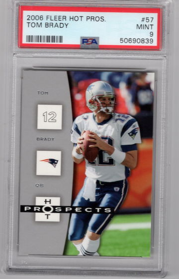 2006 Fleer Hot Prospects Tom Brady PSA 9
