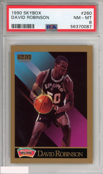 1990 SKYBOX DAVID ROBINSON #260 SAN ANTONIO SPURS HOF PSA 8 NM-MT
