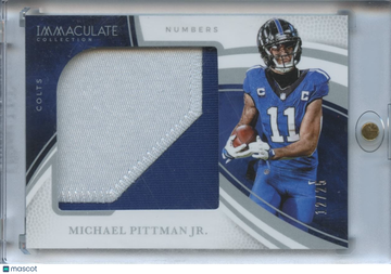 2025 Michael Pittman Jr. Patch Panini Authentic