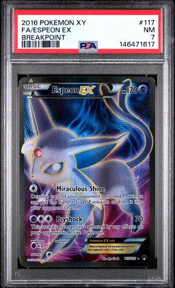 2016 Pokemon XY Breakpoint Espeon Ex #117 PSA 7
