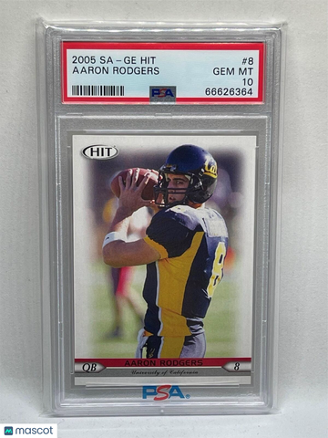 2005 Sa-Ge Hit Aaron Rodgers #8 PSA 8