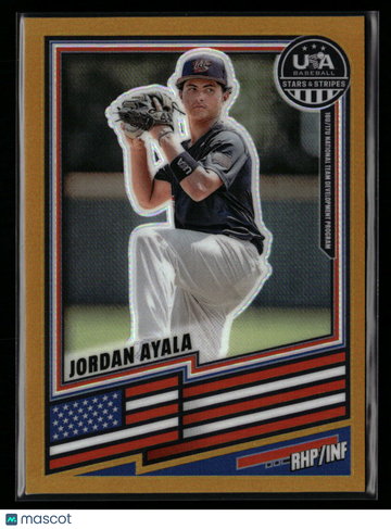 2026 Panini USA Baseball Stars & Stripes Prizm Jordan Ayala #181 Gold /10