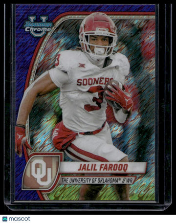 2024 Bowman University Chrome Jalil Farooq #200 Purple Shimmer Refractor