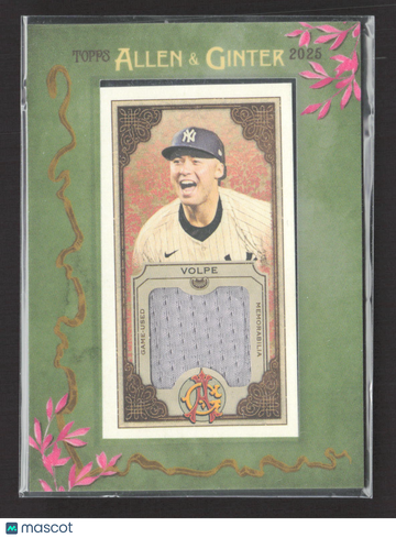 2025 Topps Allen & Ginter Anthony Volpe #MFR-AV Framed Mini Size Relic Game-Used Memorabilia