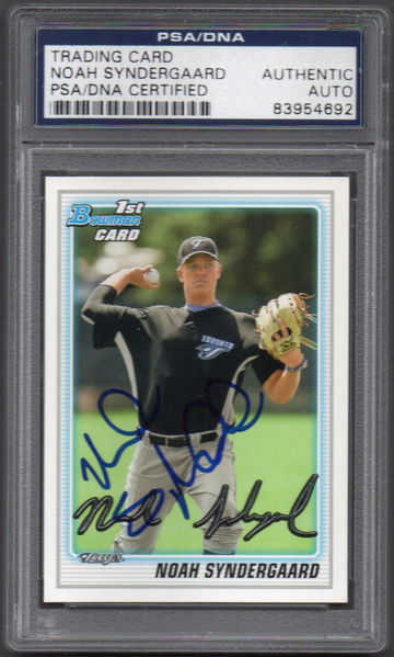 Noah Syndergaard Signed Autographed 2010 Bowman Draft #75 RC PSA DNA COA RC