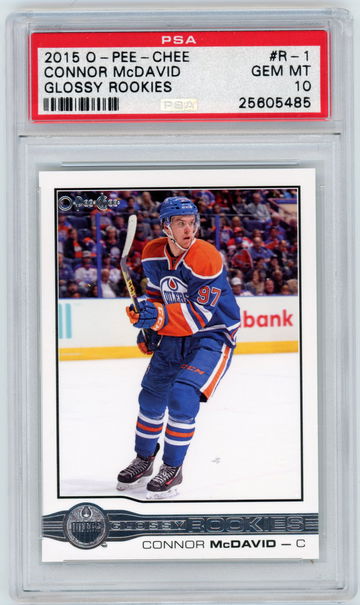 2015 Upper Deck Connor McDavid #R-1 PSA 10 GEM MINT O-PEE-CHEE Glossy Rookies RC